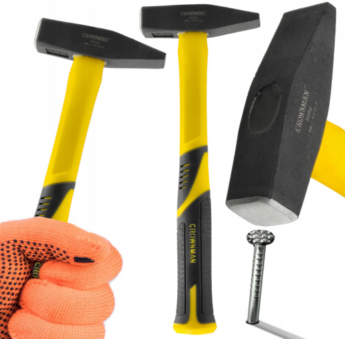 Młotek ślusarski ze stali węglowej - 500g