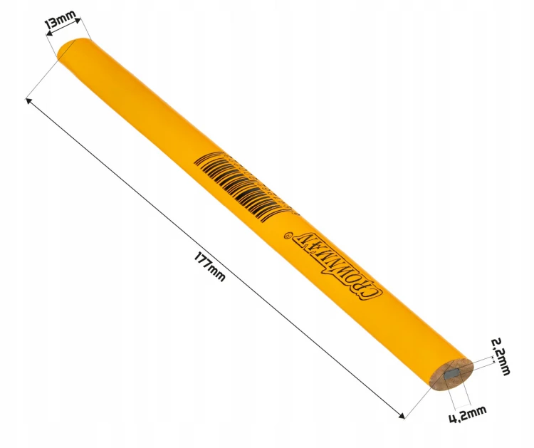 Ołówek budowlany 18cm 12szt.