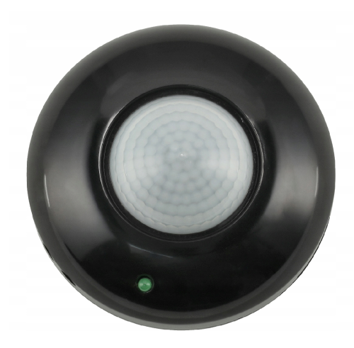 Czujnik ruchu LED PIR 360° regulowany - czarny