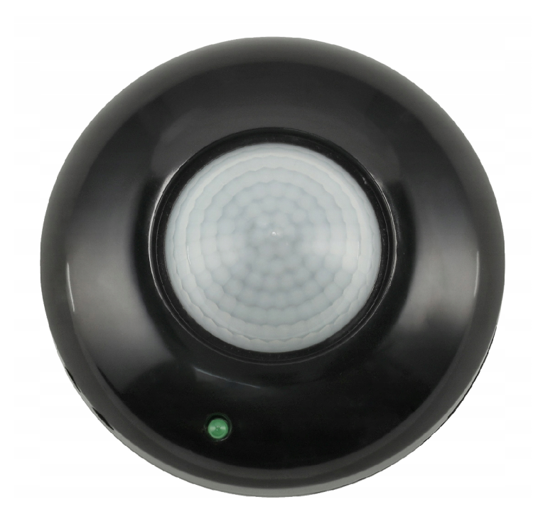 Czujnik ruchu LED PIR 360° regulowany - czarny