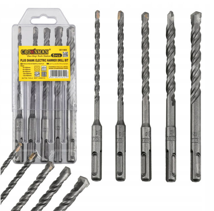 Wiertła do betonu udarowe SDS - 5 Sztuk