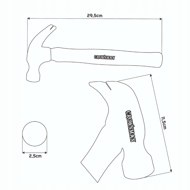 Młotek Ciesielski Stolarski Dekarski