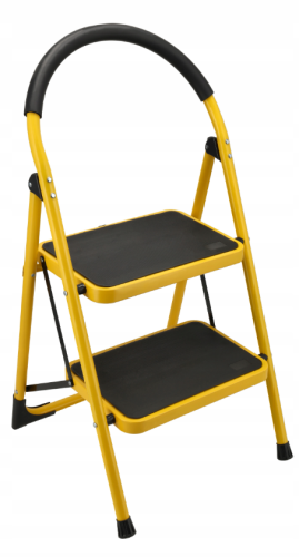 Drabina Składana 2 Stopniowa Stalowa Domowa Drabinka Wysoka Jakość 150kg