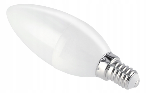 Żarówka LED E14 8W 700lm 6000K C37 Świeczka Energooszczędna Barwa Zimna