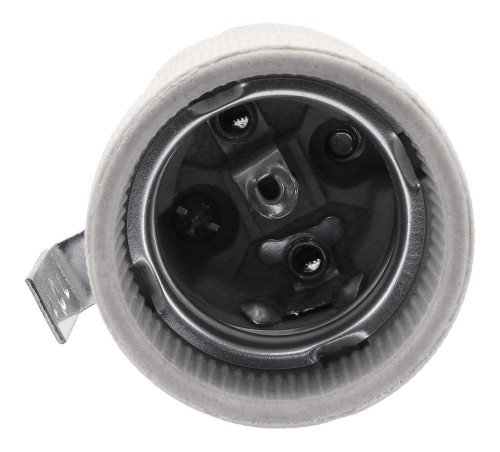 Oprawka Ceramiczna E27 Oprawa Porcelanowa Z Uchwytem Bocznym Na Budowę