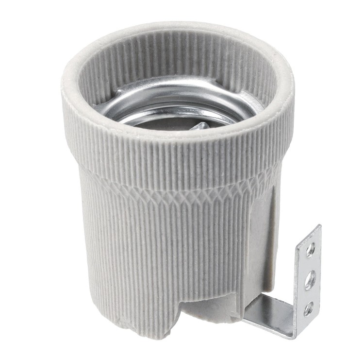 Oprawka Ceramiczna E27 Oprawa Porcelanowa Z Uchwytem Bocznym Na Budowę