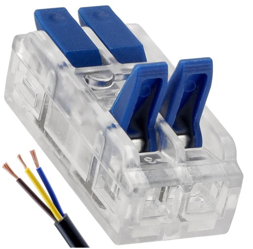 Szybkozlaczka Elektryczna Przelotowa 2-torowa 4mm Złączka Instalacyjna