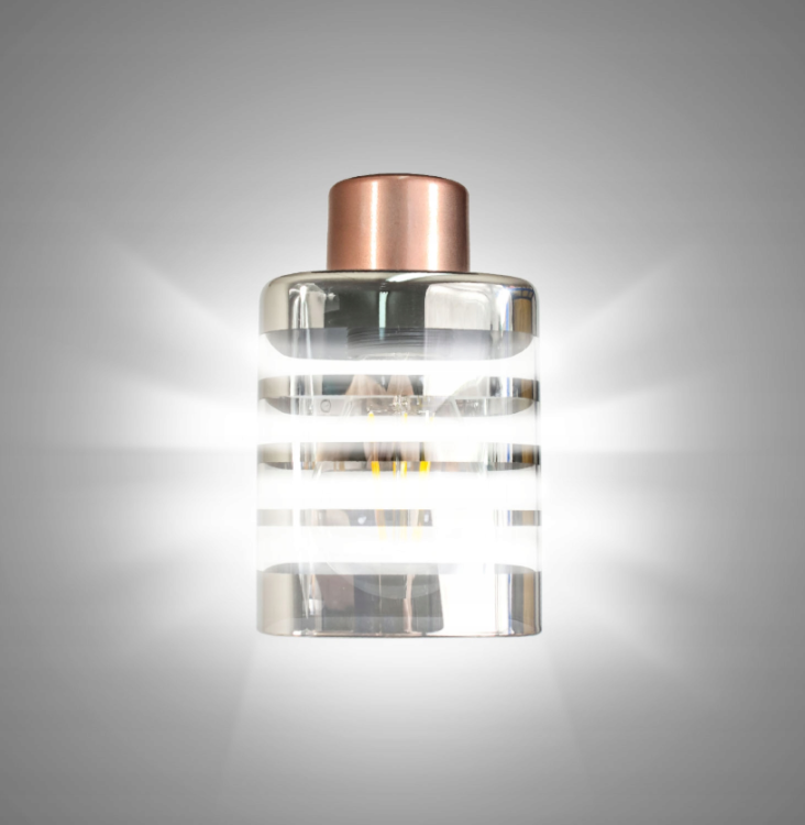 Klosz szklany PROSTOKĄT PASKI POZIOME