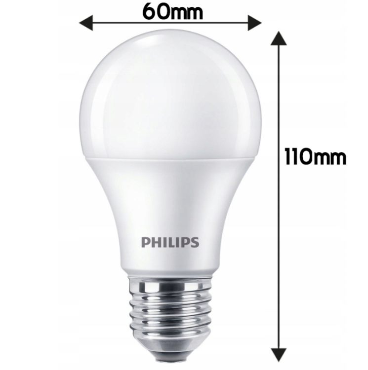 ZESTAW 10 sztuk. Żarówki PHILIPS LED E27 10W = 75W 1055lm Neutralna 4000K LEDBulb