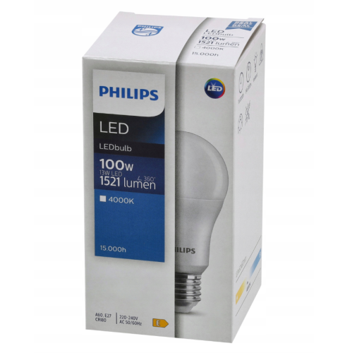 ZESTAW 10 sztuk. Żarówka LED E27 A60 13-100W 1521lm LEDBulb 4000K