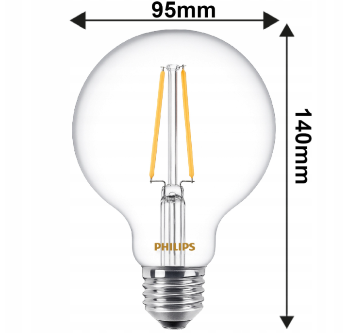 ZESTAW 6 sztuk. Żarówka LED E27 G93 7-60W WW 806lm CorePro 2700K