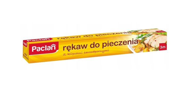 Rękaw Do Pieczenia z Klipsami żaroodpornymi 29cm x 3m Paclan 220° Bezbarwny
