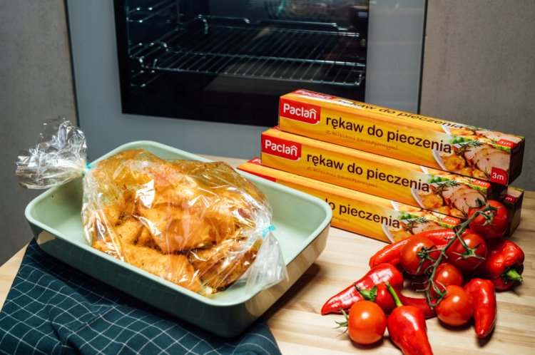 Rękaw Do Pieczenia z Klipsami żaroodpornymi 29cm x 3m Paclan 220° Bezbarwny