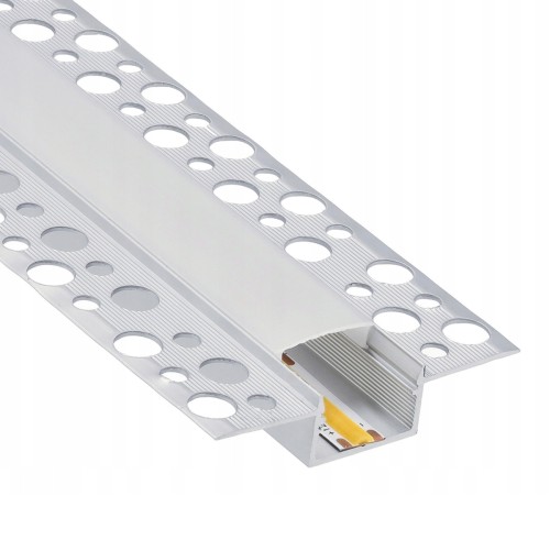 Profil Aluminiowy LED Podtynkowy Do Regips Kartongips Anodowany Zestaw 2m
