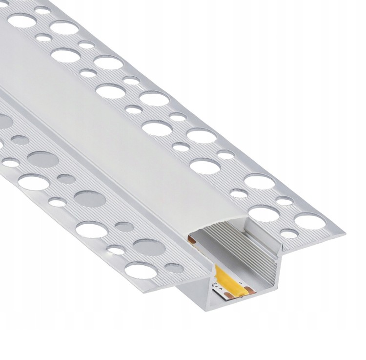 Profil Aluminiowy LED Podtynkowy Do Regips Kartongips Anodowany Zestaw 2m