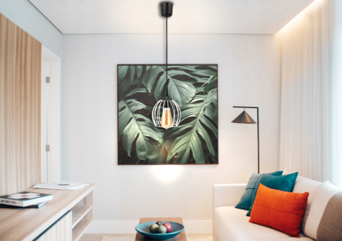 LAMPA WISZĄCA SUFITOWA ŻYRANDOL LED E27 REGULOWANA 0-100cm ALUMINIOWY KLOSZ