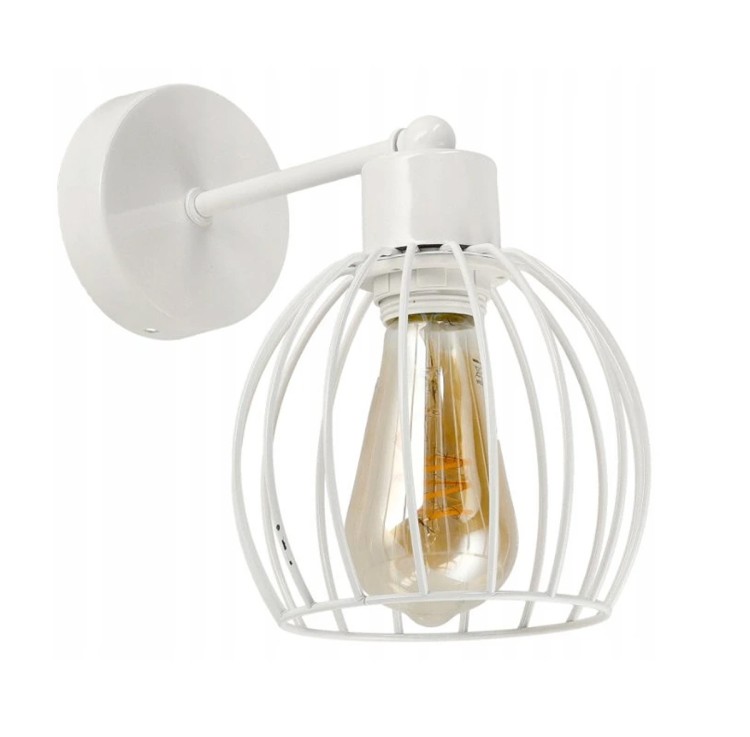Kinkiet LED - 1xE27 DRUCIANY BIAŁY