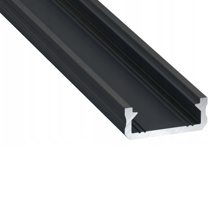 Profil LED Czarny 1m 100cm Nawierzchniowy Natynkowy Premium Typ D Lumines