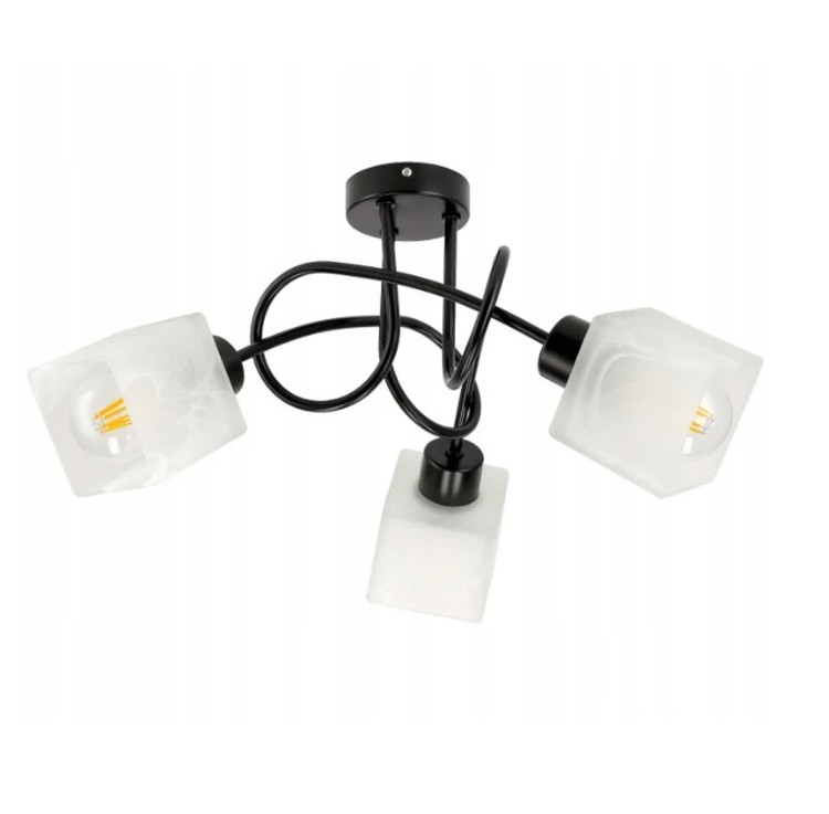Lampa sufitowa LED LOFT - 3xE27 - CUBE WHITE