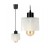 Lampa Wisząca LED Sufitowa Szklany Mleczny Klosz 1xE27 Regulowana Do Pokoju
