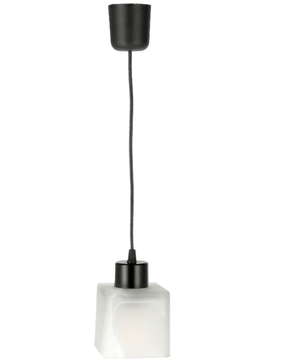 Lampa Wisząca LED Sufitowa Szklany Mleczny Klosz 1xE27 Regulowana Do Pokoju