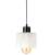 Lampa Wisząca LED Sufitowa Szklany Mleczny Klosz 1xE27 Regulowana Do Pokoju