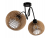 Lampa Sufitowa LOFT ZAWIJANA 2XE27 DREWNIANA