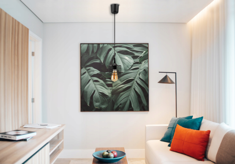 LAMPA WISZĄCA SUFITOWA ŻYRANDOL LED E27 REGULOWANA 0-100cm ALUMINIOWY KLOSZ