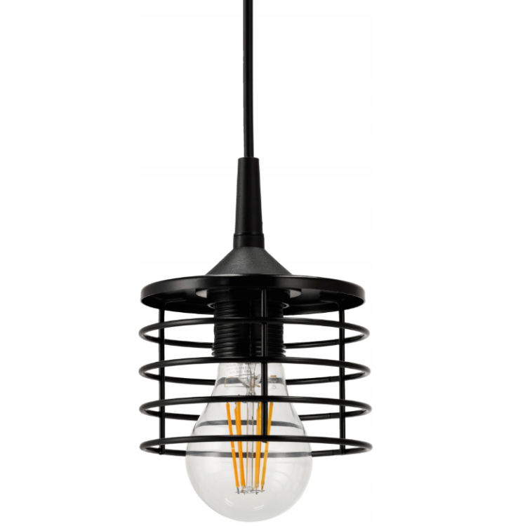 LAMPA WISZĄCA SUFITOWA ŻYRANDOL LED E27 REGULOWANA 0-100cm ALUMINIOWY KLOSZ