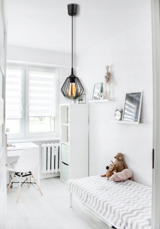 LAMPA WISZĄCA SUFITOWA ŻYRANDOL LED E27 REGULOWANA 0-100cm ALUMINIOWY KLOSZ
