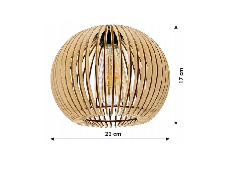 Lampa LED Żyrandol Kinkiet DO POKOJU DREWNIANY E27 Lampa Nocna Ścienna