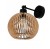 Lampa Sufitowa Kinkiet LED Drewniana Kula E27