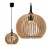 LAMPA WISZĄCA LED SUFITOWA DREWNIANA 1xE27 + ZACZEP Ułatwiający Montaż