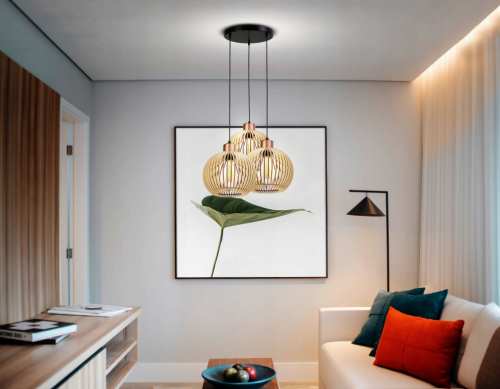 Lampa Wisząca LED Do Pokoju REGULOWANA 3XE27