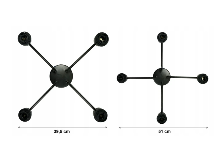 Lampa wisząca DRON 4xE27 - DREWNIANA KULA