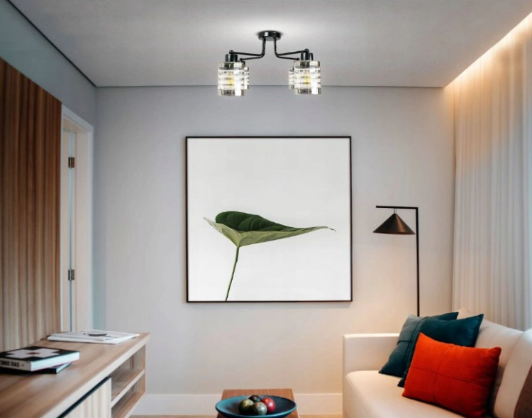 Lampa wisząca DRON 4xE27 - SZKLANY KOSTKA