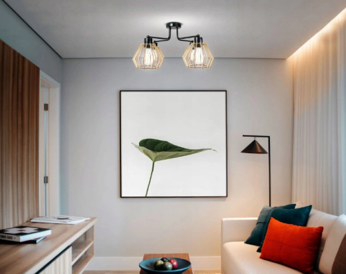 Lampa wisząca DRON 4xE27 WOOD DIAMOND