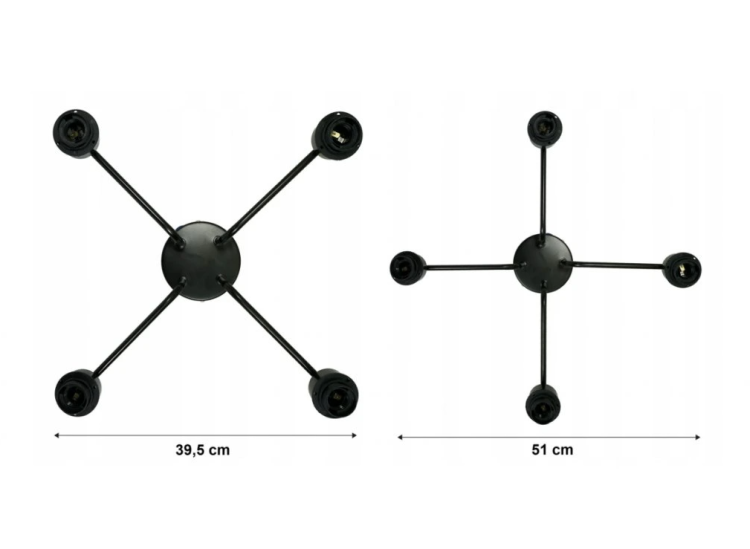 Lampa wisząca DRON 4xE27 WOOD DIAMOND