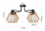 Lampa wisząca DRON 4xE27 WOOD DIAMOND