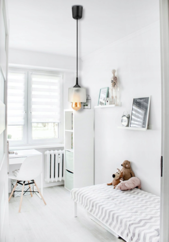 LAMPA WISZĄCA SUFITOWA ŻYRANDOL 100cm 1xE27 KLOSZ Szklany Kostka Biała