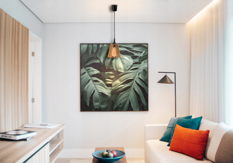 LAMPA WISZĄCA SUFITOWA DREWNIANA LED Z Długim Regulowanym Kablem + ZACZEP