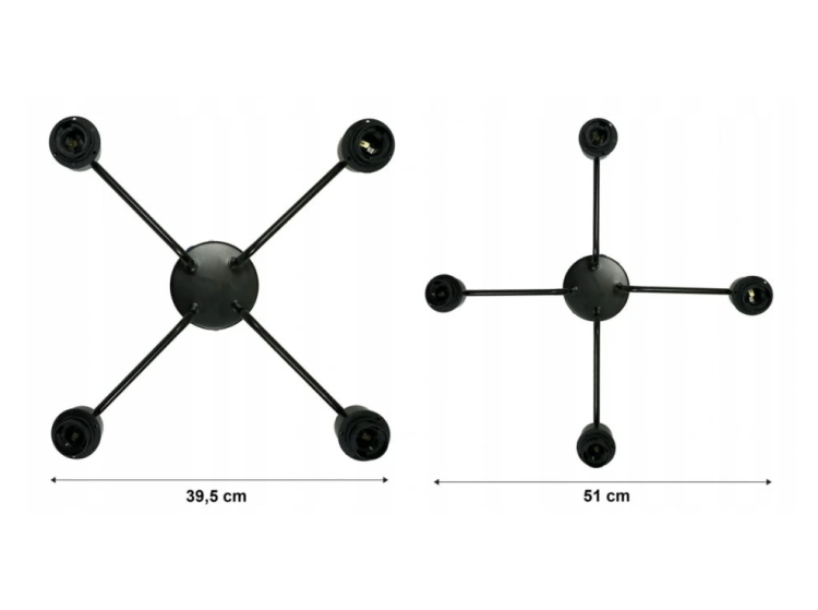 Lampa wisząca DRON 4xE27 BLACK CUP