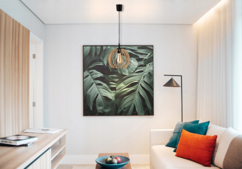 LAMPA WISZĄCA DREWNIANA SUFITOWA 1xE27 LED + ZACZEP Wysoka Jakość