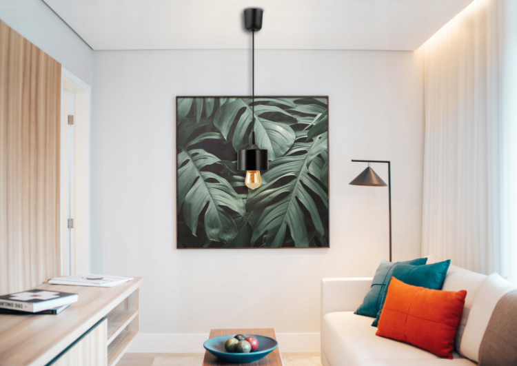 LAMPA WISZĄCA SUFITOWA ŻYRANDOL LED E27 REGULOWANA 0-100cm ALUMINIOWY KLOSZ