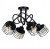 LAMPA WISZĄCA SUFITOWA LOFT 4x CZARNA SPRĘŻYNA