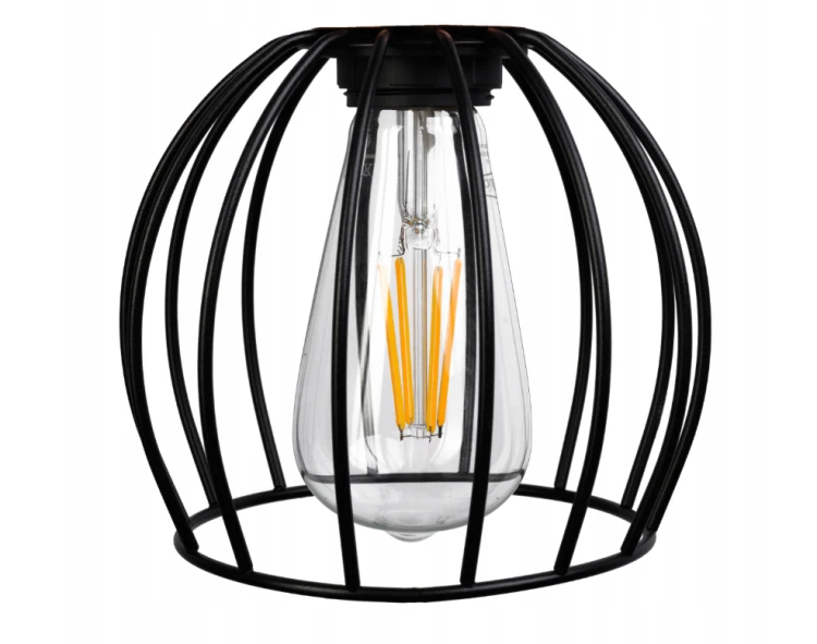 LAMPA WISZĄCA SUFITOWA LOFT 4x KULA DRUCIANA