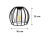 LAMPA WISZĄCA SUFITOWA LOFT 4x KULA DRUCIANA