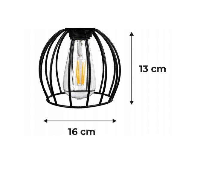 LAMPA WISZĄCA SUFITOWA LOFT 4x KULA DRUCIANA