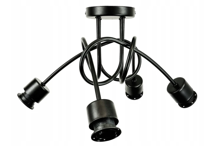 LAMPA WISZĄCA SUFITOWA LOFT 4x KULA DRUCIANA