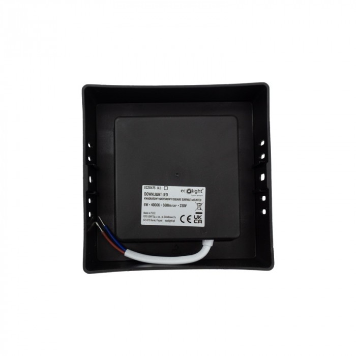 Panel LED N/T S 6W 660lm NW Czarny 4000K